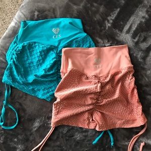 CLS textures side tie shorts